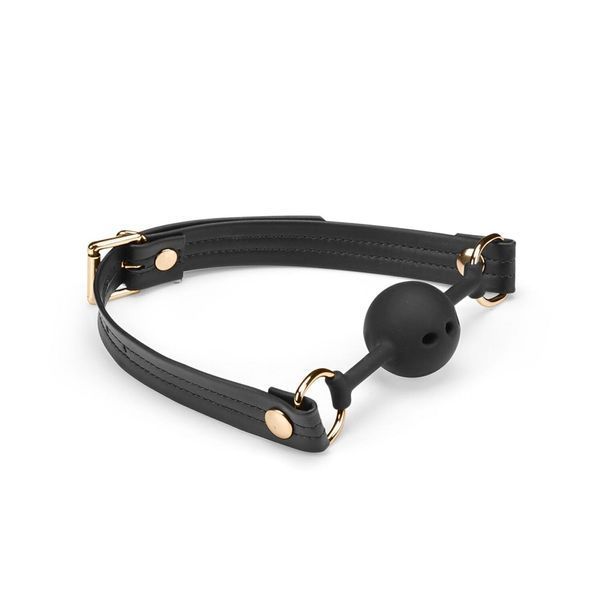 Кляп силиконовый Liebe Seele Black Organosilicon Ball Gag, 4,3 см. SO9483 фото