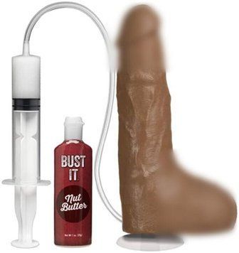 Фалоїмітатор з імітацією насіння Doc Johnson Bust It Squirting Realistic Cock, 23,3х5 см. 410271 фото