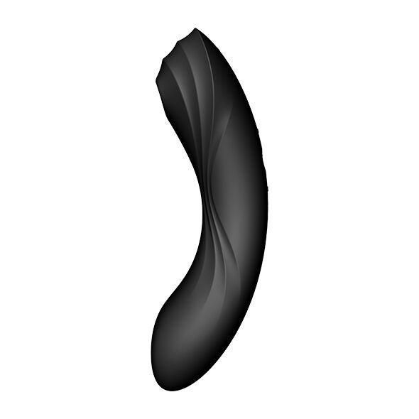 Вакуумный стимулятор с вибрацией 3-в-1 Satisfyer Curvy Trinity 4 Black, 17,5х3,8 см. SO6119 фото