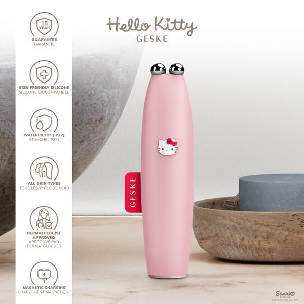 Микротоковая ручка для подтяжки лица GESKE MicroCurrent Face-Lift Pen 6в1 by Hello Kitty pink HB0251 фото