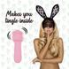 Мінівибратор із двома насадками FeelzToys Mister Bunny Pink, 13,5х3,5 см. SO4437 фото 3