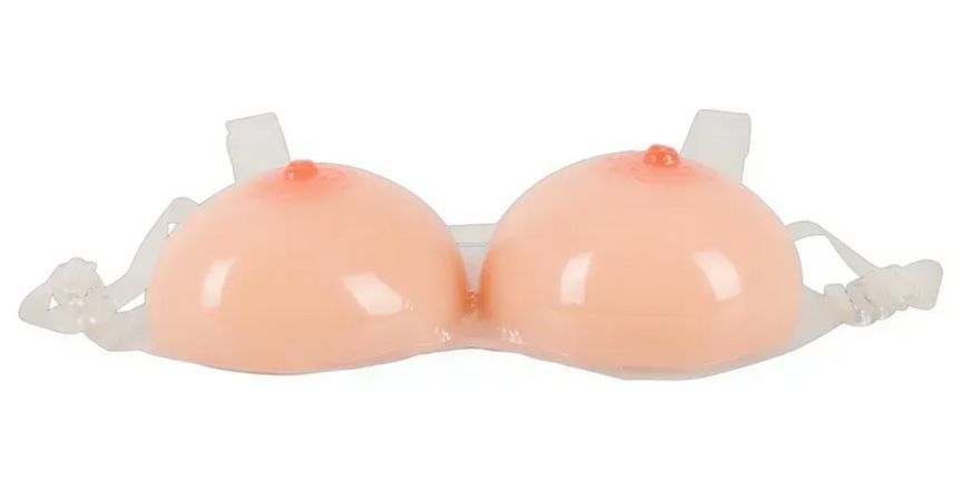 Накладні силіконові груди Cottelli Collection на бретелях, бежеві, 2 х 600 г CC24607345001 фото