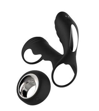 Насадка на член із вібрацією Get Lock Vibrating Cock Cage Clear, 7,6х2 см. DT21624 фото