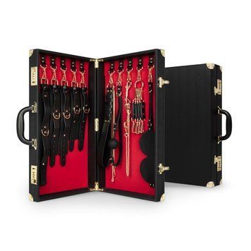 Набір для BDSM Bedroom Fantasies: Bondage Suitcase 13 Pcs &mdash; Cow Leather SX1195 фото