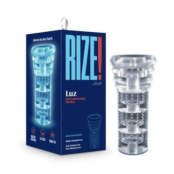 Мастурбатор светящийся в темноте Rize by Blush - Luz Glow in the Dark Masturbator - Clear, 15,8х6,9 см. SO8833 фото