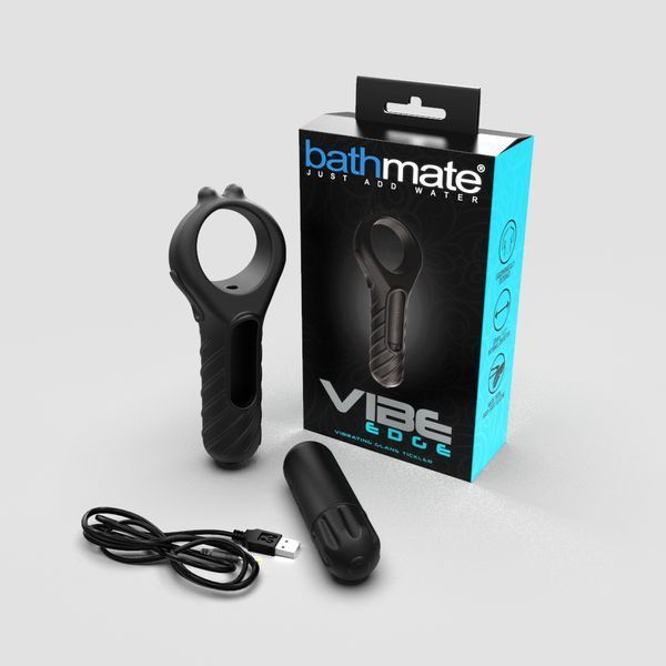 Ерекційне кільце з вібропулею Bathmate Vibe Edge, що перезаряджається, 10 режимів SO7503 фото