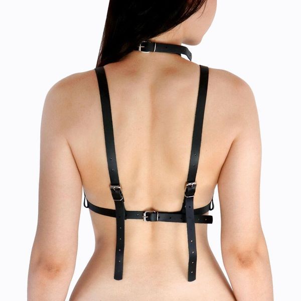 Портупея жіноча з натуральної шкіри Art of Sex - Delaria Leather harness, Чорний, XS-M, L-2XL SO8306 фото