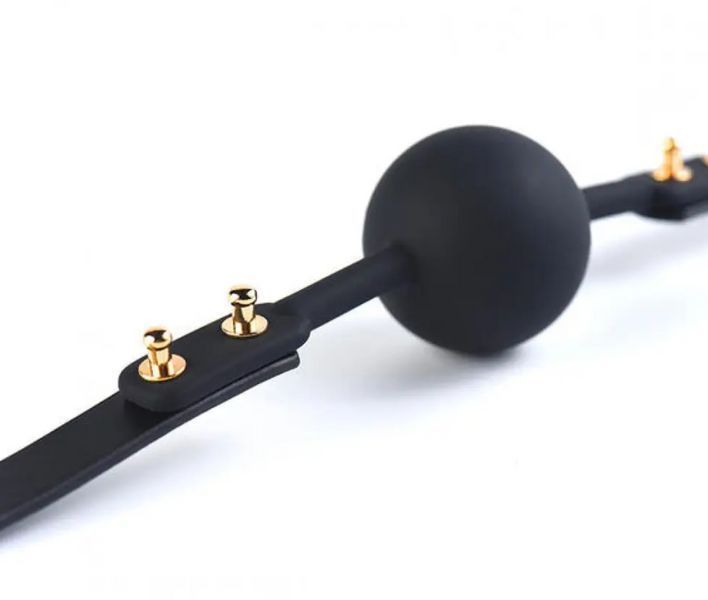 Кляп із силіконовою кулькою Solid Medium Ball Gag UPKO, 4 см. U22218 фото
