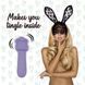 Мінівібратор із двома насадками FeelzToys Mister Bunny Purple, 13,5х3,5 см. SO4439 фото 5