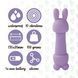 Мінівібратор із двома насадками FeelzToys Mister Bunny Purple, 13,5х3,5 см. SO4439 фото 4