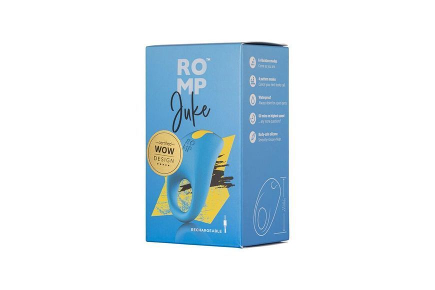 Эрекционное виброкольцо Romp Juke, 7,3х2,8 см. SO6955 фото