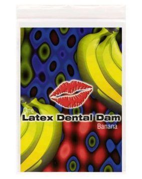 Салфетка латексная для орального секса c ароматом и вкусом банана Banana Latex Dental Dams, 1 шт. SX1265 фото