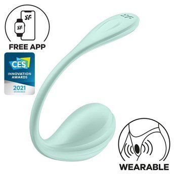 Смарт-віброяйце Satisfyer Smooth Petal Connect App, 23х3,8 см. SX0666 фото