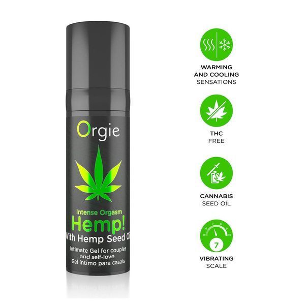 Усилитель оргазма для женщин и мужчин "Intense Orgasm Hemp" с маслом каннабиса Orgie, 15 мл. 51393 фото