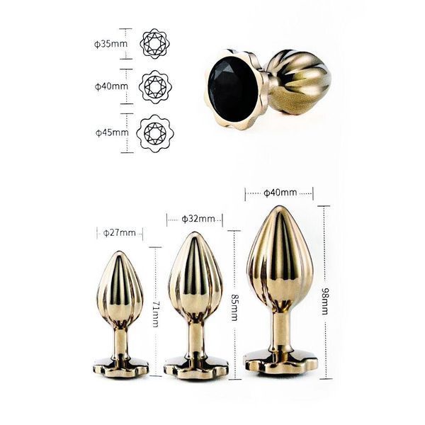 Набор металлических анальных пробок LOCKINK YEAHWOW Nympho Butt Plug Set, 3 шт. SX2840 фото