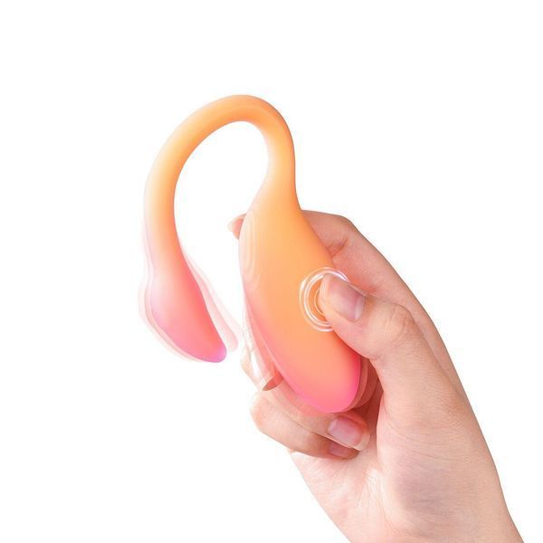 Смарт-віброяйце Magic Motion Flamingo Max Orange 2 в 1: віброяйце та тренажер Кегеля, 10 режимів, 11х3,2 см. SX2193 фото