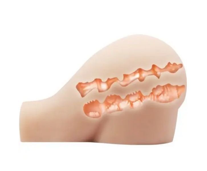 Мастурбатор із двома отворами та вібрацією "Crazy Bull Realistic Vagina and Anal Vibrating", 16х15,5 см. BM-009190Z-1 фото