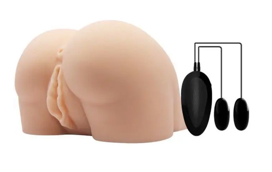 Мастурбатор із двома отворами та вібрацією "Crazy Bull Realistic Vagina and Anal Vibrating", 16х15,5 см. BM-009190Z-1 фото