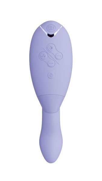 Подвійний вакуумний кліторальний стимулятор з вібрацією Womanizer Duo 2 - Lilac, незалежні двигуни, 20,3х3,8 см SO8758 фото