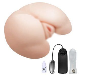 Мастурбатор вагіна та анус з вібрацією BAILE - VAGINA AND ASS, Heating function Vibration, 25х22 см. BM-009023 фото