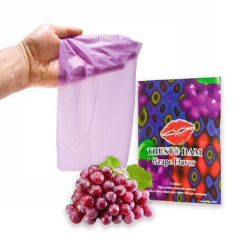 Салфетка латексная для орального секса c ароматом и вкусом винограда Grape Latex Dental Dams, 1 шт. SX1263 фото