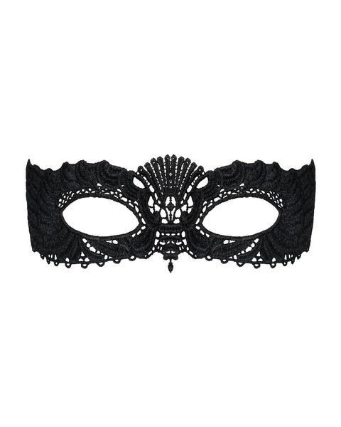 Кружевная маска Obsessive A700 mask, единый размер, черная SO7186 фото