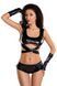 Пикантный комплект черного цвета из материала Wetlook - Glossy Halle, S, M, L, XL 561100955016 фото 1