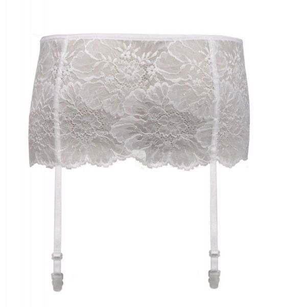 Широкий пояс для панчіх з мереживом ORO 403 white, S/M, L/XL, XXL LR74733 фото