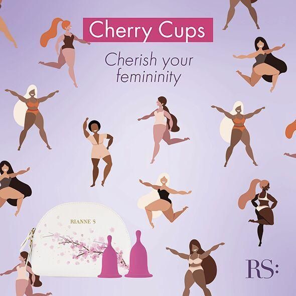 Менструальні чаші RIANNE S Femcare - Cherry Cup, 2 розміри: S та M SO4577 фото