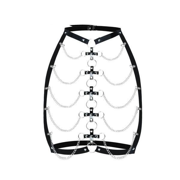 Портупея жіноча Art of Sex - Cross, натуральна шкіра, колір Чорний, XS-M, L-2XL SO9659 фото