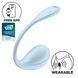 Смарт-віброяйце Satisfyer Smooth Petal Connect App Light Blue, 23х3,8 см. SX0667 фото 1