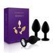 Набір анальних корків із кристалом Rianne S: Booty Plug Set Black SO3889 фото 1