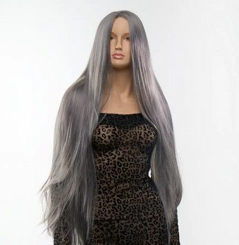 Перука довга Fetish Hair сірий, 100 см. 98548/К002-19 фото