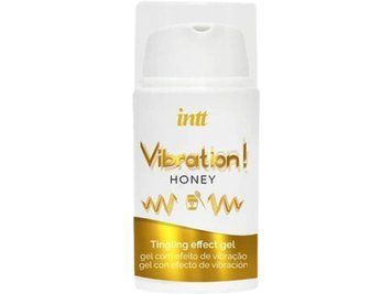Рідкий вібратор із смаком меду Intt Vibration Honey, 15 мл. 500638 фото