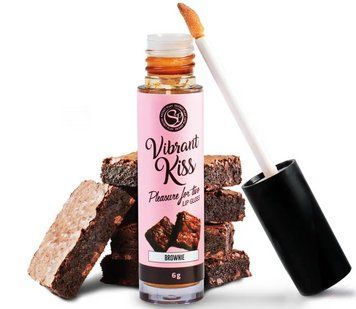 Блиск для губ із ефектом вібрації зі смаком брауні Secret Play - LIP GLOSS Vibrant Kiss Brownie, 6 г. 36553 фото