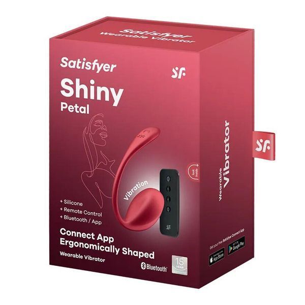 Смарт-виброяйцо с пультом ДУ Satisfyer Shiny Petal Connect App, 23х3,9 см. SX1220 фото