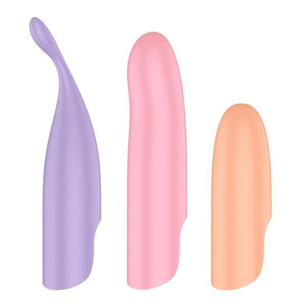 Вібратор із насадками набір 4-в-1 Satisfyer Playful Four, вібратор і 4 насадки, 12 режимів SX2182 фото