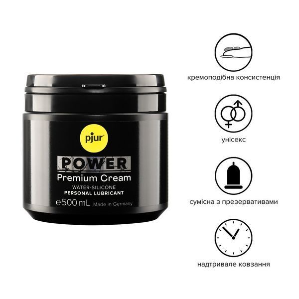 Анальний лубрикант на комбінованій основі pjur POWER Premium Cream, 500 мл PJ10300 фото