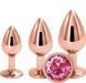 Набор анальных пробок Rear Assets Metal Gold Plug Kit от NS Novelties, 3 шт. 430409 фото