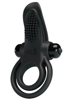 Подвійне ерекційне кільце з вібрацією Pretty Love "Vibrant penis ring", 11,3 х5, 6 см. BI-210203 фото