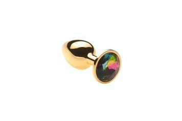 Анальна пробка з кристалом Swarovski Gold Alexandrite, розмір S 280995 фото