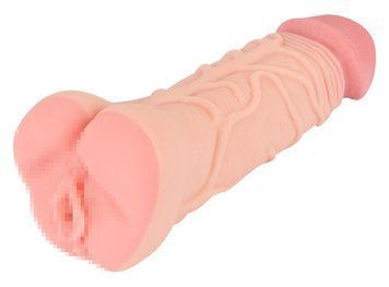 Насадка-мастурбатор &mdash; Nature Skin 2in1 Extension+Mas, 22х5,7 см. 61325379850000 фото