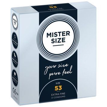 Презервативы Mister Size - pure feel - 53 мм, толщина 0,05 мм, 3 шт. SO8034 фото