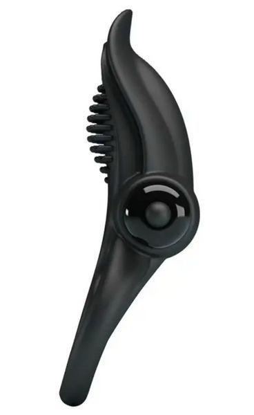 Двойное эрекционное кольцо с вибрацией Pretty Love "Vibrant penis ring", 11,3х5,6 см. BI-210203 фото