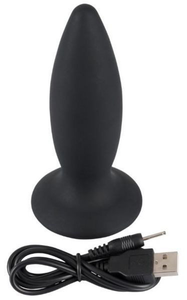 Анальна пробка з вібрацією Black Velvets Small Rechargeable Plug від Orion, 11х3,3 см. 430297 фото