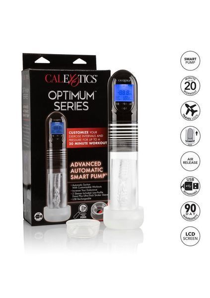 Автоматическая вакуумная помпа имитирующая оральные ласки Optimum Series Advanced Automatic Smart Pump,30х6 см 450073 фото