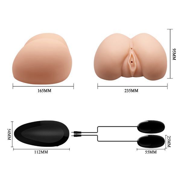 Вагина и анус с вибрацией Crazy Bull Judy Vagina And Ass, 16,5х23,5 см. 6603BM-009095Z-1 фото