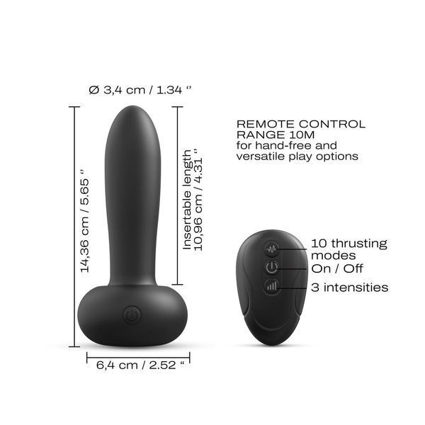 Універсальний пульсатор із пультом ДК Dorcel DEEP THRUST, 14,3х3,4 см. SO6241 фото