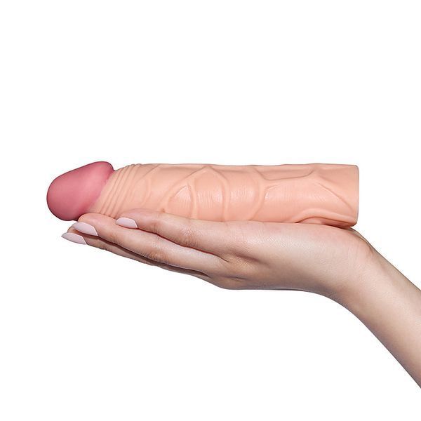 Удлиняющая насадка на член Pleasure X-Tender Penis Sleeve Flesh Add 1", 17х3,9 см. 6452LVTOY052 фото