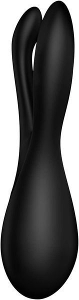 Кліторальний вібратор Satisfyer Threesome 2 Black, 3 гнучкі пальчики, 3 мотори, 14,1х3,7 см. SX1214 фото